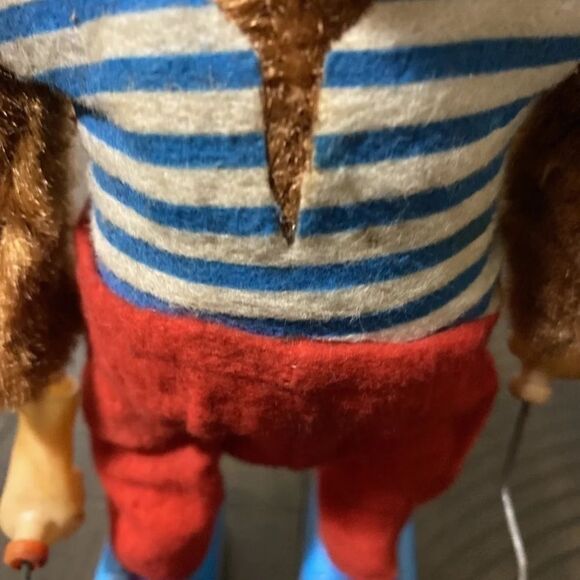 Tin Toy Vintage 1960s Japan TN Nomura Battery Operated Jump Rope Monkey Toy​ - Picture 6 of 8